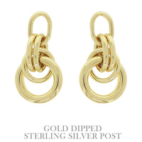 FLASH-PLATED DOORKNOCKER EARRINGS